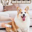Simple Way Dog Vacuum Grooming Kit for Shedding: Professional Hair Clippers Pet Groomer - Strong Suction Cleaner Deshedding Tool Fur Brush Attachment Trimmer for Home Cat (Pale White)
