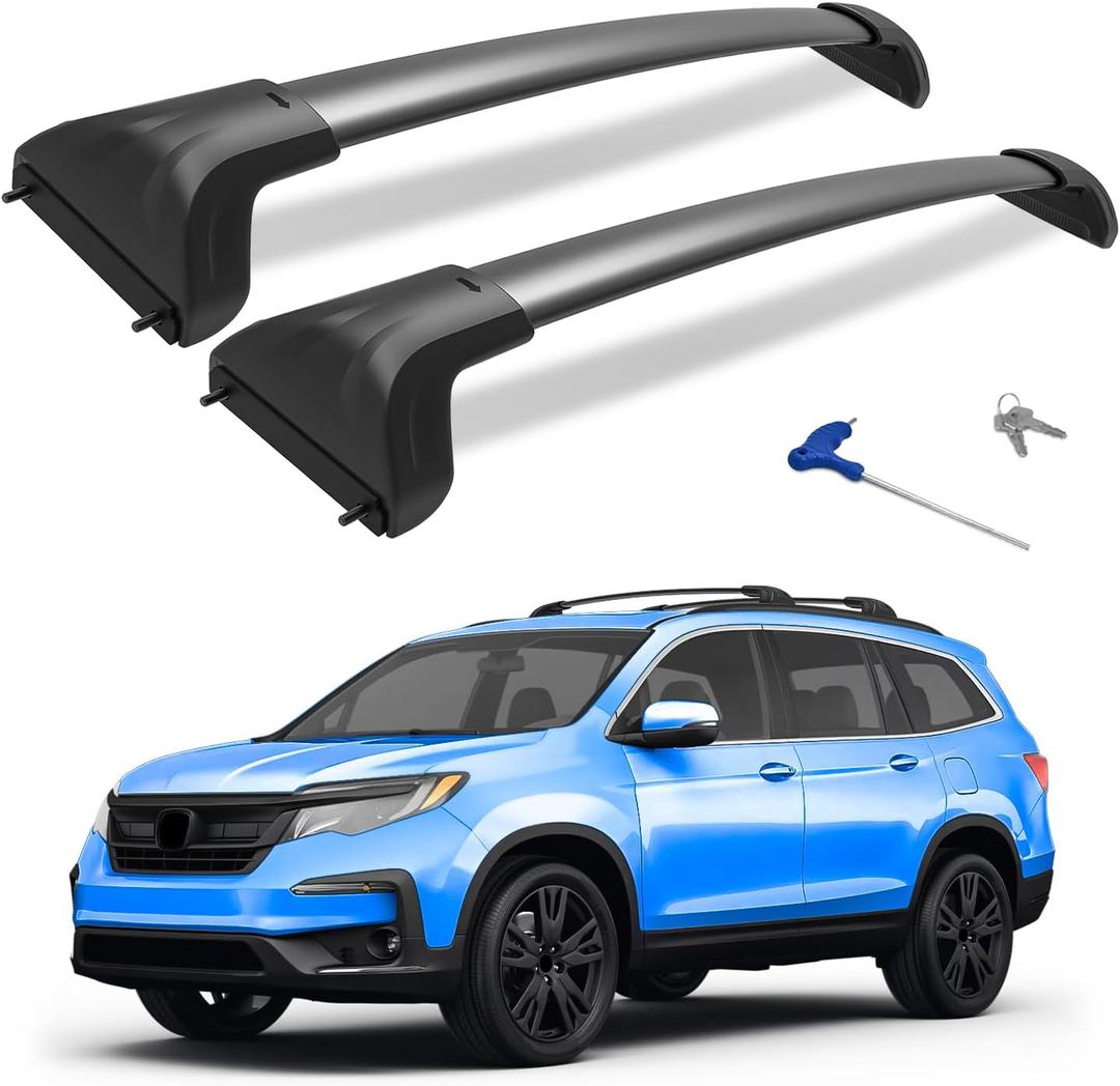 300lbs Roof Rack Cross Bars Compatible with Honda Pilot 2016-2022 with Flush Rails, Aluminum Crossbar with Lock for Rooftop Cargo Carrier Luggage Kayak Canoe Bike Snowboard