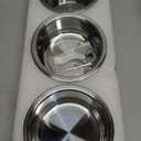 Elevated Cat Bowls with 3 Stainless Steel Bowls | 10 Tilted Anti-Vomiting Raised Cat Food Bowl for Small Cats and Puppies Pet Bowl with StandWalnut Color