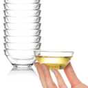 Beroca Mini Glass Bowls, 3in 2.5oz Small Prep Bowl, 10 pcs Stackable Pinch Bowls for Dipping Spices Sauce