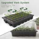 Gardzen 5-Set Seed Starter Tray Kits, Durable Plant Germination Trays with Humidity Vented Domes and Bases, Ideal for Seed Starting, Indoor Gardening, and Greenhouse (Total 200 Cells)