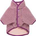 Fitwarm Sherpa Dog Sweater, Thermal Dog Clothes for Small Dogs Girl, Pet Winter Coat, Cat Outfit, Purple, XXL