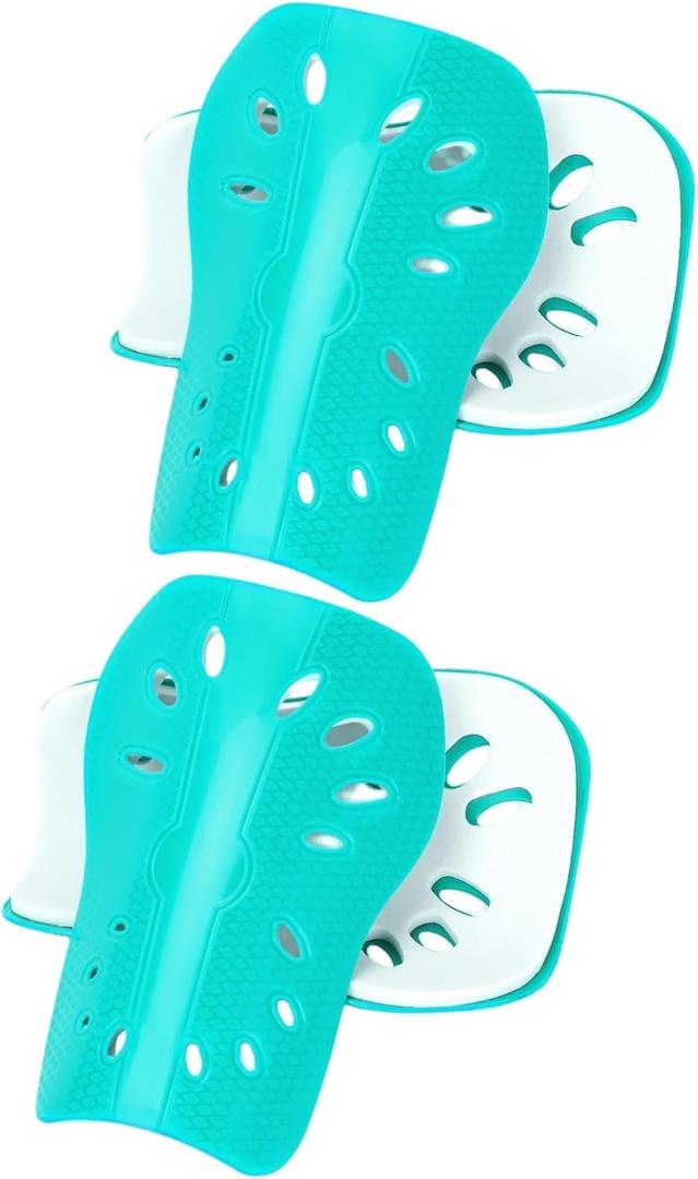 2 Pairs Shin Guards Soccer for Kids,Shin Pads Extra Lightweight Breathable Slide in Shin Guard for Football Training Match Outdoor Activities Protective Slip-in Shin Guards for Boys Girls (Aqua)