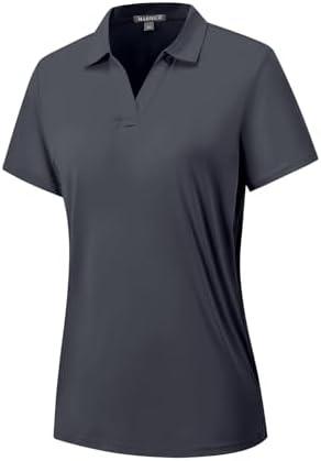 Women's Polo Shirts Short Sleeve Quick Dry UPF 50+ Sun Protection Business Casual Collared Shirt Tennis Golf Shirt Work Tops Size 3XL
