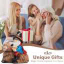 Magic Gnome Riding Highland Cow Statue - Wizard Gnome and Magic Book Outdoor Garden Decor, for Lawns and Yards, Gifts for Women