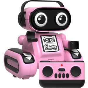 Robot Toys for Girls, Rechargeable Remote Control Toys for Girls 5-7, Kids Toy Robots with Auto-Demo, Recording, Repeat, Flexible Head & Arms, Dance, Music, Gift Ideas for Birthday Xmas  Pink