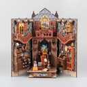 DIY Miniature Book Nook Dollhouse Room Kit for Teens and Adults-Magic Library