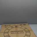 24 Inch Large Metal Wall Clock with Voice and Light Sensor Night Light, Glow in The Dark Non-Ticking Silent Battery Operated Decorative Oversized Wall Clock for Bedroom Living Room Decor (Dark Brown - Roman Numbers)