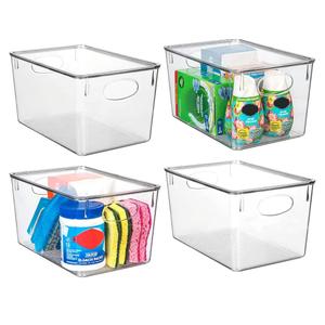 ClearSpace Plastic Storage Bins With lids, 4 Pack – Perfect Pantry Organization and Storage – Fridge Organizer, Pantry Storage Containers and Storage Bins, Cabinet Organizers