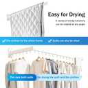 Clothes Drying Rack Wall Mounted,Drying Rack Clothing,Laundry Drying Rack Wall Mount,Collapsible Drying Racks for Laundry,Retractable,Foldable,Clothes Hanger Rack,Clothes Dryer Rack, White Color
