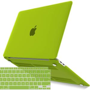 IBENZER Compatible with New MacBook Air 13 inch Case 2022 2021 2020 M1 A2337 A2179 A1932, Plastic Hard Shell Case with Keyboard Cover for Mac Retina Display with Touch ID, Avocado Green, MAT13-AVGN+1