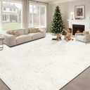 9x12 Area Rugs for Living Room: Washable Vintage Large Retro Rug Soft Non-Slip Indoor Low Pile Carpet for Bedroom Dining Room Office (Beige, 9' x 12')