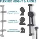 Hand Shower with Slide Bar, High Pressure 10 Setting Handheld Shower Head, Adjustable Height 24" Slide Bar, Wall Supply Elbow and 6.6ft Extra Long Shower Hose - Oil Rubbed Bronze