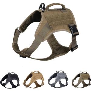 EXCELLENT ELITE SPANKER Tactical Dog Harness Vest with Handle Military Dog Harness Adjustable Training Harness No Pull Dog Harness for Small Medium Large Dogs(Ranger Green-M) (M (Chest:27.5''-35.4''))