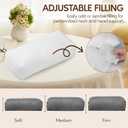 Neck Pillow for Recliner Chair, 14" Adjustable Recliner Pillow for Headrest, Soft Velvet Non-Slip Head Pillow for Recliner, Couch, Chair, Sofa