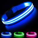 Light Up Dog Collar - Rechargeable LED Dog Collar Light Glow in the Dark Puppy Collar, Dog Camping Gear Adjustable Dog Collars for Small Dogs(Small, Blue) (Small[11.8-15.7 inch/30-40 cm])