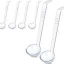 6 Pcs 1 Oz Small Ladle 7.87 Inches Mini Ladles for Serving Sauce, Soup, Dressing, Punch Bowl, Gravy, Cocktail, Fruit Juices  Clear Plastic Long Handle Ladles for Parties