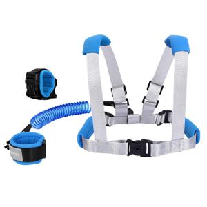 Blisstime 2 in 1 Toddler Leash - Anti Lost Wrist Link for Toddlers - Toddler Harness, Baby Leash, Leash for Toddlers, Wrist Leashes, Child Leashes for Toddlers, Not Easy to Open Without Key (blue)
