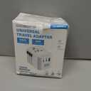 Universal Travel Adapter, International Travel Plug Adapter with 2 USB-C(PD 20W) ＆ 1 USB-A Ports, All in One Portable Adaptor, for USA, UK, EU, AU ＆ 224+ Countries (White) US