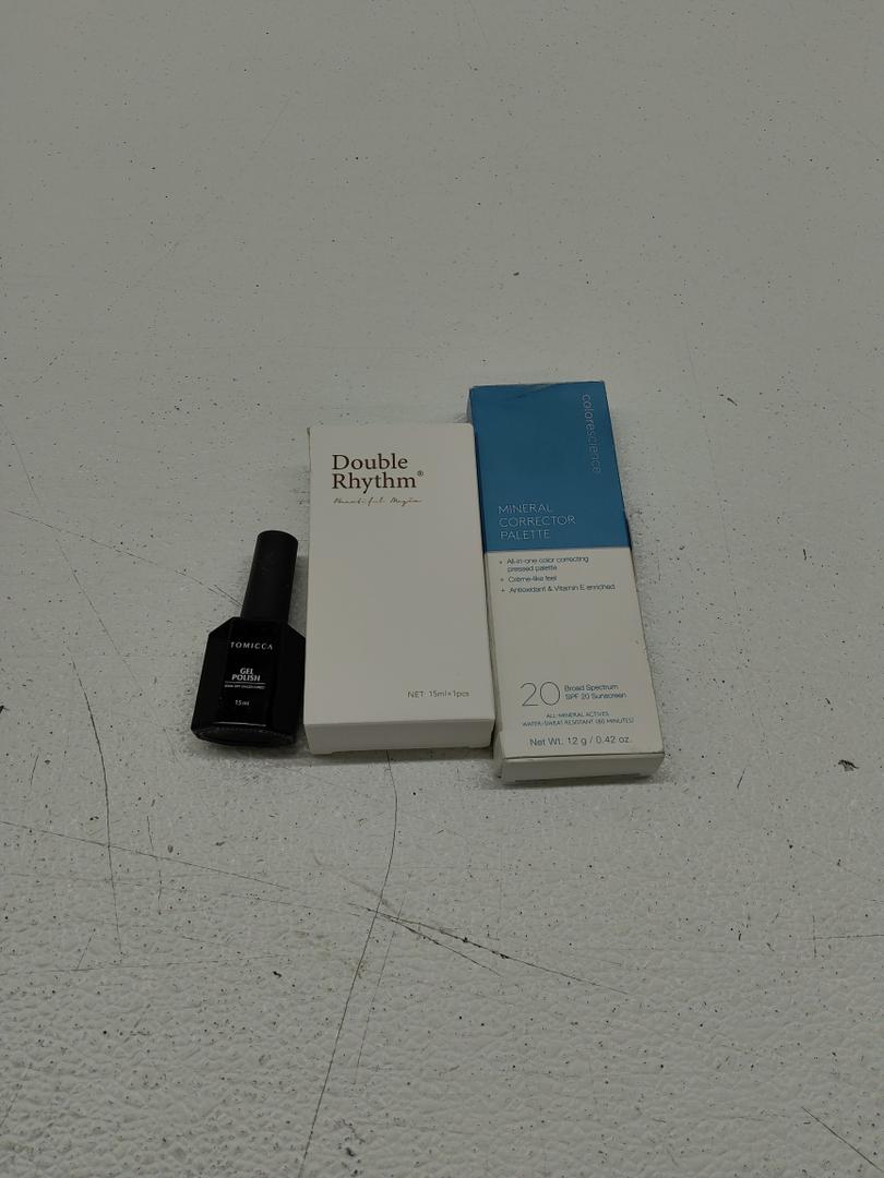 Colorescience Mineral Corrector Palette SPF 20; Double Rhythm Translucent Gel Polish; TOMICCA Gel Polish