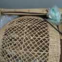 17" Rattan Pendant Light,Hand Woven Wicker Hanging Light, D17.72"xH18.11"