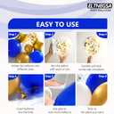 187PCS Royal Blue and Gold Balloons Arch Garland Kit, 5 10 12 18inch Royal Blue and Gold White Balloons with Gold Foil Balloons for Baby Shower Anniversary Wedding New Year Birthday Party Decorations