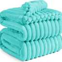 Bedsure GentleSoft Blue California King Size for Bed - Cozy Soft Blankets for Women, Cute Small Fleece Throws for Girls, Birthday Gifts for Women, Blue Fog, 102x96 Inches