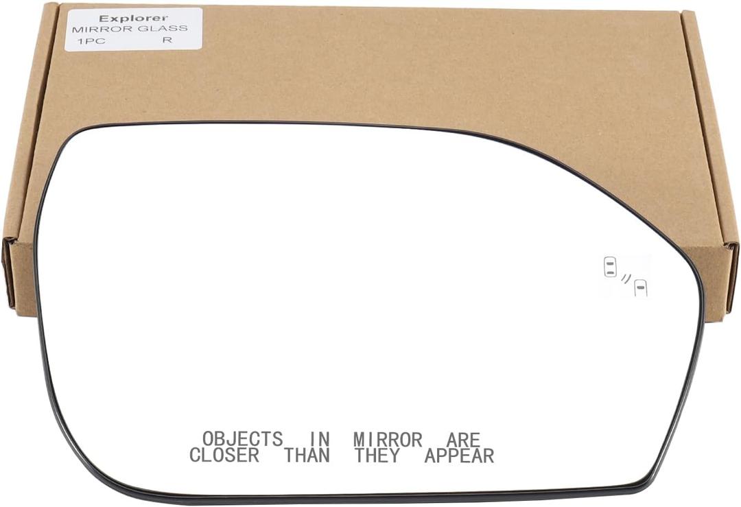 Passenger Side Mirror Replacement for Ford Explorer 2020 2021 2022 2023 2024 with BSD Heated Right Side View Mirror Glass