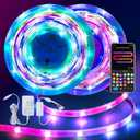 Pak LED Strip Lights 105ft, RGBIC Color Changing Smart Lights with App, Remote & Voice Control, Music Sync, 64 Scenes, Flexible, DIY Cuttable, Easy Installation for Bedroom, TV, Gaming, Party