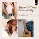 JR.DM Boho Beaded Band Women for Fitbit Versa 4/Versa 3/Sense 2/Sense Brown Stone Bracelet Adjustable Handmade Braided Rope Watch Strap Smartwatch Replacement Wristband