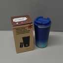 Hwawhin 17oz Insulated Travel Coffee Mug with Flip Lid  Leakproof Stainless Steel Insulated Coffee Tumblers, Reusable Coffee Cup for Hot & Cold Drinks, Perfect for Camping & On-the-Go (Light Dark Blue)