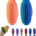 2PCS Upgrade Little Ouchies Pain Stim Fidget, 3D Printed Fidget Toys Anxiety Relief Items, Grippie Stim Keychain, Stim Toys for Autistic Adults, Hard Spiky Sensory Toys, Easter Basket Stuffers (Pink Gold + Blue Green)