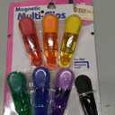 Set of 7 Colorful Magnetic Multi-Clips to Hang Documents or Close Bags #16499, 1 Pack of 7 Clips