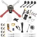 HAWKS WORK F450 Drone Kit to Build, Frame + Pixhawk + GPS + Power Module + ESC + Brushless Motor + Prop + Battery + Accessory + Guild Book & Video (Set B)
