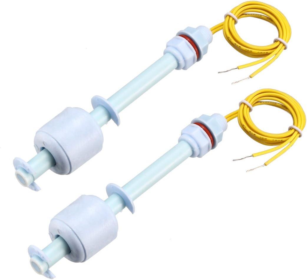uxcell PP Float Switch for Water Pump Tank Liquid Water Level Sensor M10 115mm Length Blue 2pcs