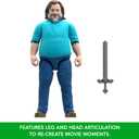 Mattel Minecraft Large-Scale Action Figure, 12-inch Posable Steve Toy Collectible Inspired by A Minecraft Movie