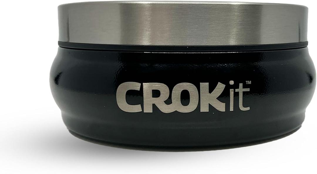 CROKit Extra-Large Insulated Food Bowl Stainless Steel Thermal Lunch Container for Hot or Cold Meals, Keeps Warm Food Warm for Hours - Leak-Resistant Portable Bowl for Work, Travel & Outdoor Use