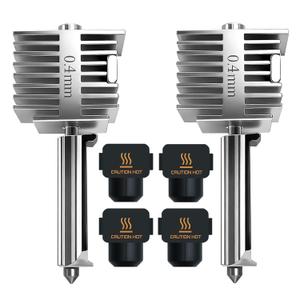 2Pcs 0.4mm Hotend Kit for Bambu Lab A1/A1 Mini, Stainless Steel Integrated Design, High-Precision A1 Nozzle Set with 4 Silicone Socks, Compatible with Bamboo A1 3D Printer, 3D Printer Accessories