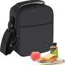 Lockable Lunch Box with Combination LockInsulated Lunch Bag Reusable Leakproof Cooler bag For Travel Work (Black)