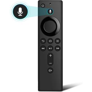 L5B83H Replacement TV Stick Remote Control with Voice Function Fit for Amazon 2nd Gen TV Cube, Smart TVs Stick 4K, TV Stick 1st Gen & 2nd Gen, black