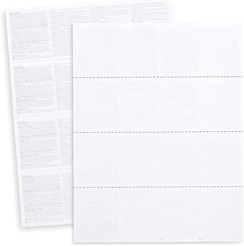 Blank W2 4-Up Horizontal Tax Forms 2024, 25 Employee Designed for QuickBooks Online and Accounting Software, with Back Instructions,