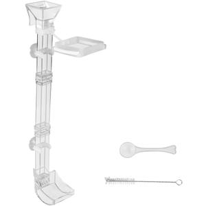 Shrimp Feeding Dish Set,Assembled Fish Shrimp Feeder Tube with Feeding Ring,Cleaning Brush for Fish Tank Fish Shrimp Crab
