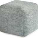 Anji Mountain 16" H x 16" W Handmade Pouf Ottoman for Living Room & Couch