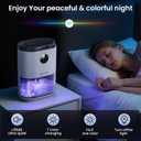 Dehumidifier for Bathroom, Dehumidifiers for Home, Bedroom, Living room with 68 OZ Water Tank, Auto Humidity Control, Digital Display, 7 Color Breathing Light, White
