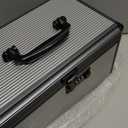 Uniclife Medicine Lock Box, 12" x 7" x 7.5", Portable Medication Lock Box with Combination Lock, Handle & Shoulder Strap, Metal Lockable Storage Box, Security Lock Box for Medications, Medicine Safe (Black, Combo Lock)