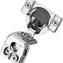 Ravinte 10 Pack 5 Pairs 1-1/2 inch Overlay Soft Close Hinges for Kitchen Cabinet Hinges Satin Nickel Hidden Hinges Stainless Steel Concealed Hinge Self Closing