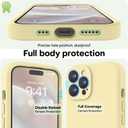 LOVE 3000 Designed for iPhone 14 Pro Max Case, Premium Silicone with [Soft Anti-Scratch Microfiber Lining] Shockproof Protective Phone Case for Men Women Girls 6.7", Creamy Yellow