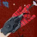 Spider Web Shooters, Web Launcher with Gloves, Realistic Web-Slinging Action Safe and Fun Superhero Toy for Men and Kids - Black