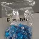 DomeStar 500PCS Fake Ice, Assorted Acrylic Glass Beads,Vase Fillers Fish Tank Decor Table Scatter Decoration (Blue)