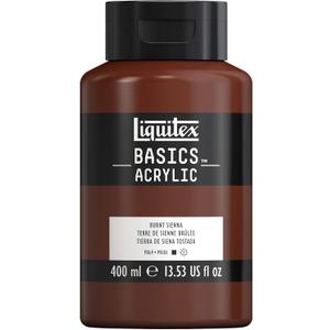 Liquitex BASICS Acrylic Paint, 400ml (13.5-oz) Bottle, Burnt Sienna